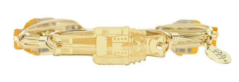 The Gold Mirror Nutcracker Bangle Bracelet sold by Bourbon and Bowties