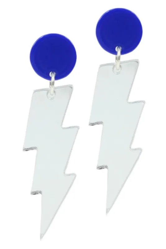 The Silver Bolt Earring sold by Bourbon and Bowties