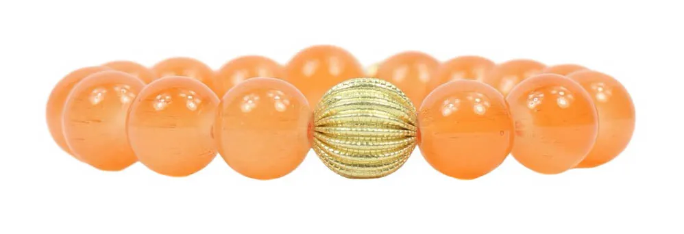 Kendley Stretch Bracelet - Clear Orange sold by Bourbon and Bowties