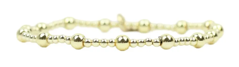 Stacker Stretch Bracelet - Gold Multi sold by Bourbon and Bowties