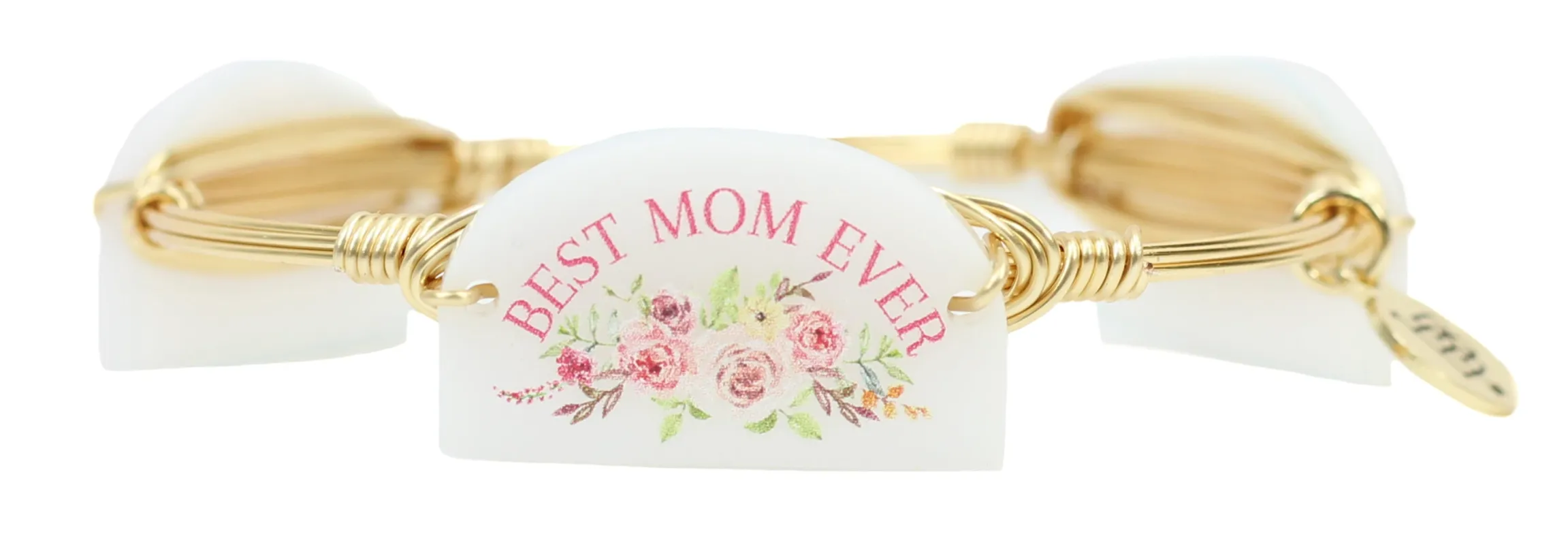Best Mom Ever Bangle Bracelet - Floral sold by Bourbon and Bowties