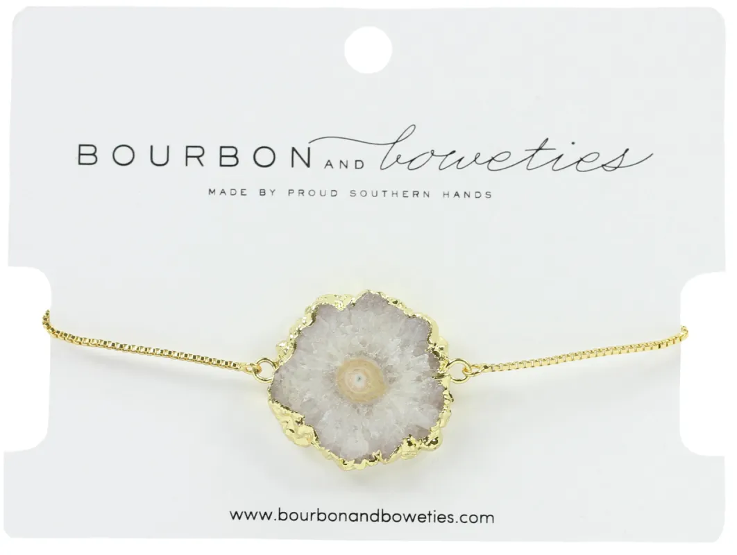 White Solar Quartz Adjustable Bracelet sold by Bourbon and Bowties