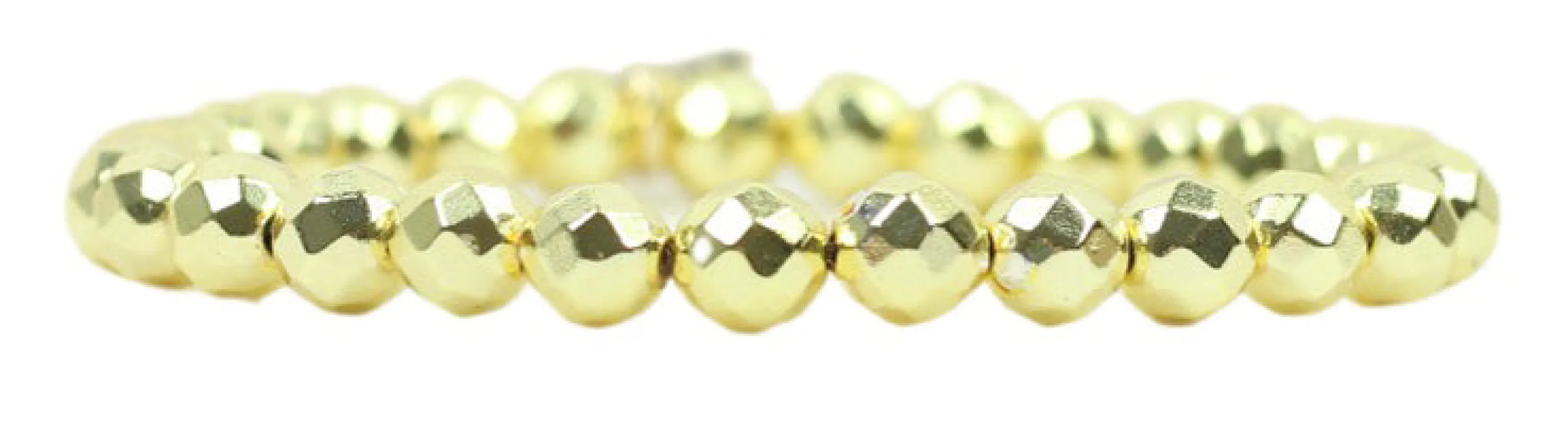 Stacker Stretch Bracelet - Gold Faceted sold by Bourbon and Bowties