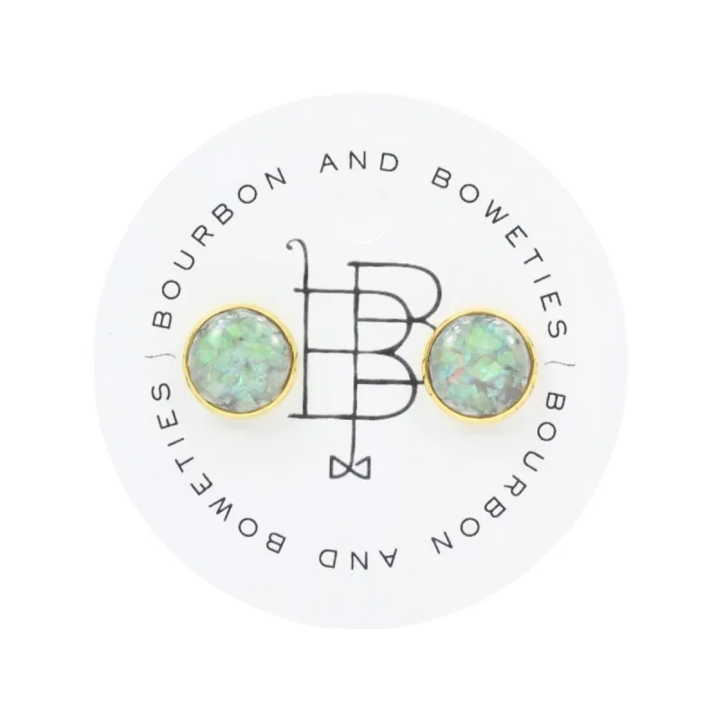 The Stella Stud Earring - Grey Glow sold by Bourbon and Bowties