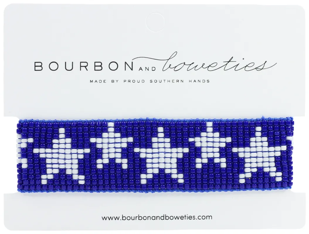 Blue Star Beaded Adjustable Bracelet sold by Bourbon and Bowties