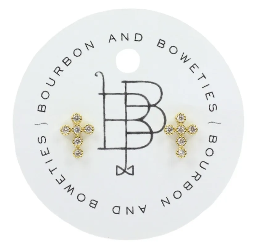 Cross Stud Earring sold by Bourbon and Bowties