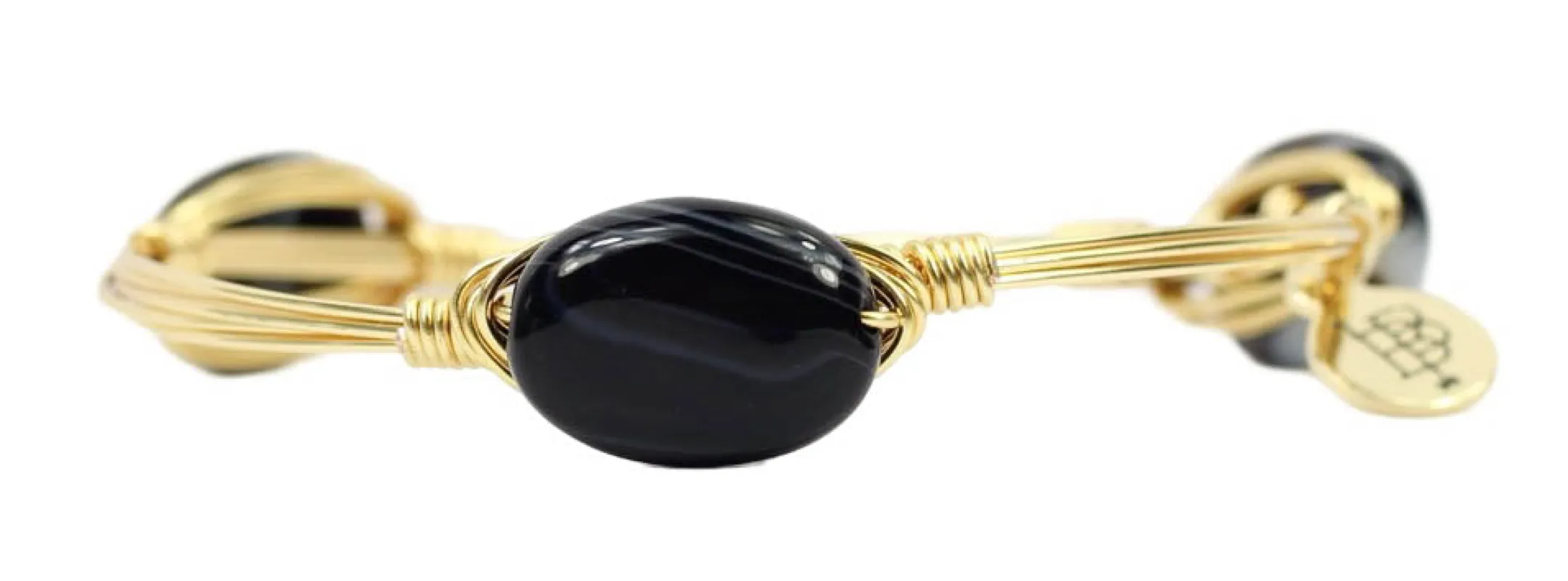 Black Stripe Bangle Bracelet sold by Bourbon and Bowties
