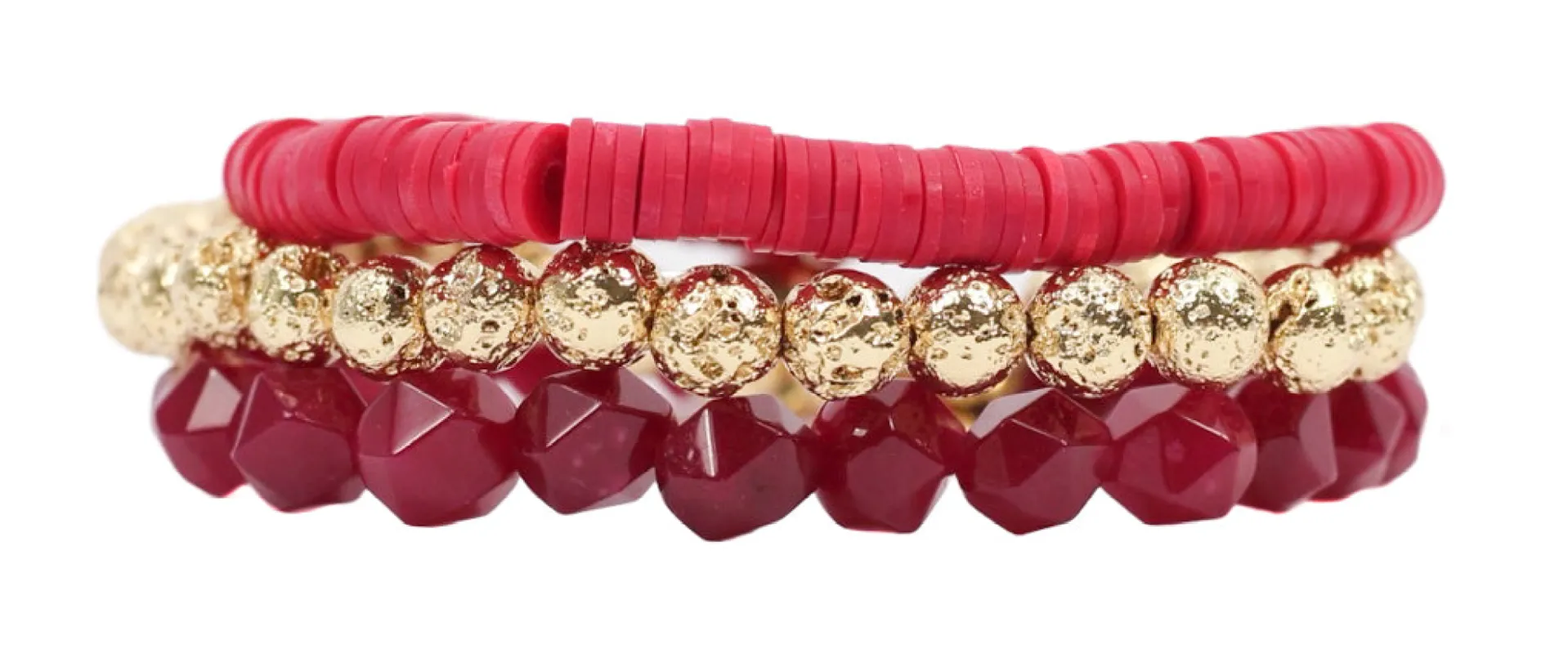 The Cranberry Stretchy Stack sold by Bourbon and Bowties