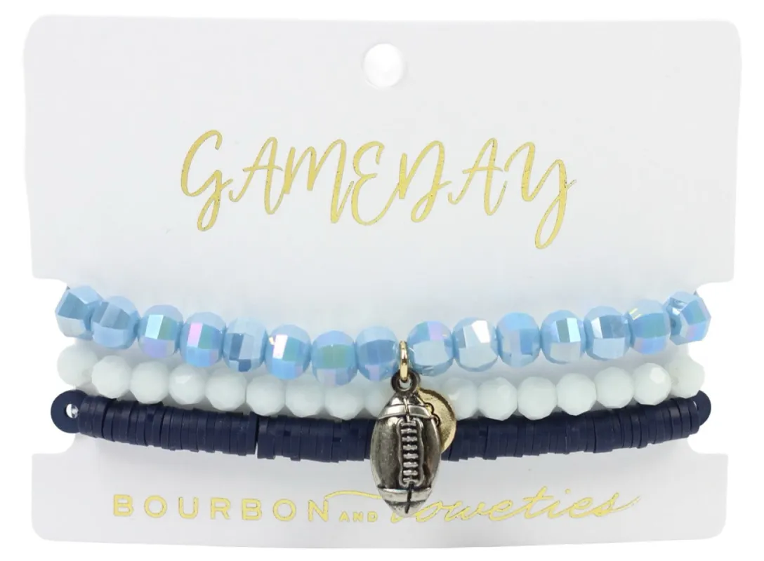 Gameday Stretchy Stack - Navy + Carolina Blue sold by Bourbon and Bowties