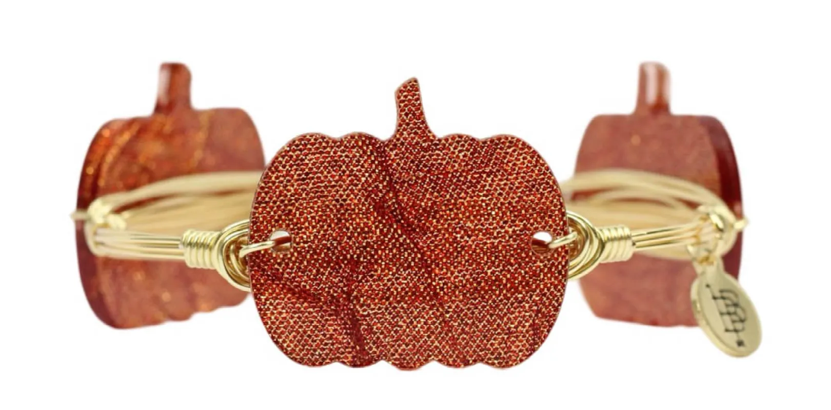 Autumn Spice Pumpkin Bangle Bracelet sold by Bourbon and Bowties