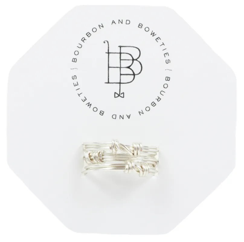 Silver Stackable Ring Set sold by Bourbon and Bowties