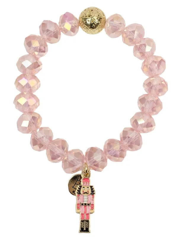 Pink Sparkle Kendley with Pink Nutcracker Charm sold by Bourbon and Bowties