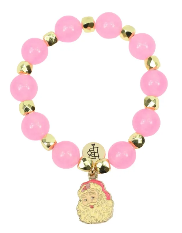 Pink Candy Kendley with Santa Charm sold by Bourbon and Bowties