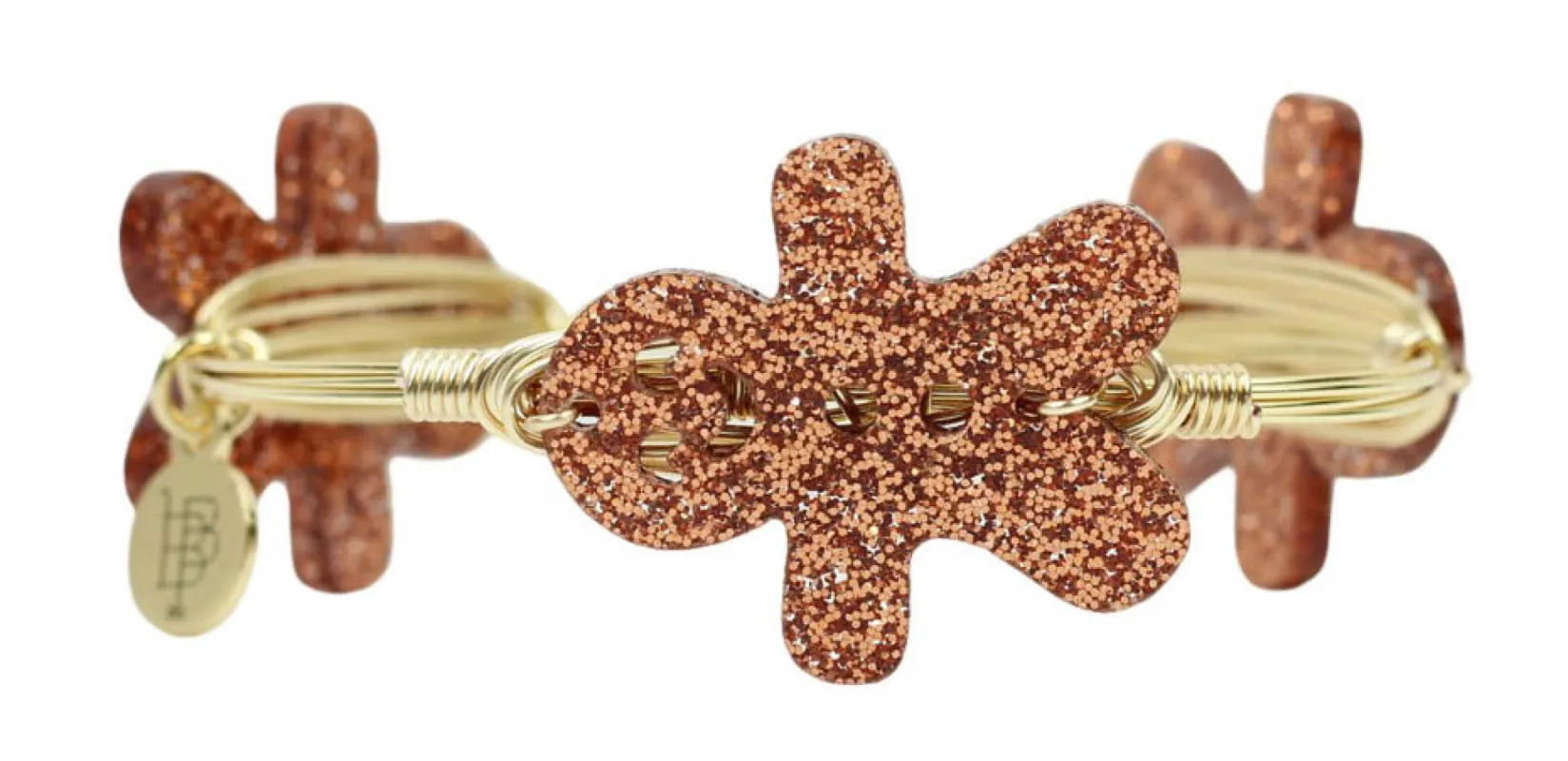 Gingerbread Man Bangle Bracelet sold by Bourbon and Bowties