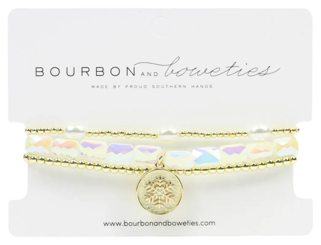 The Snowflake Stretchy Stack sold by Bourbon and Bowties