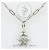 Silver Skull Necklace sold by Bourbon and Bowties