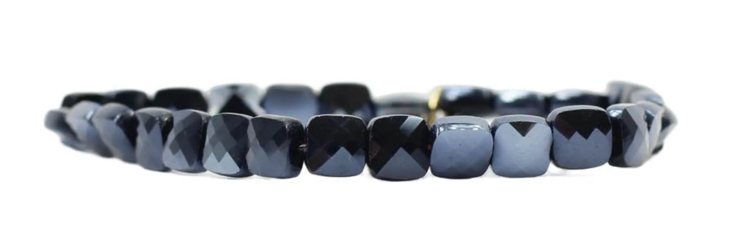 Stacker Stretch Bracelet - Black Metallic sold by Bourbon and Bowties