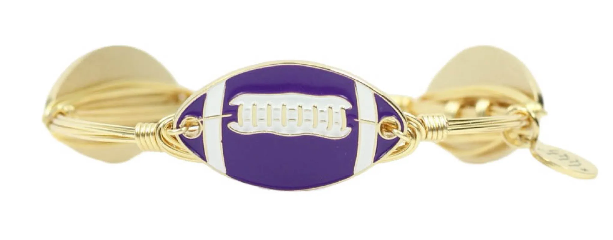 The Football Bangle Bracelet - Purple sold by Bourbon and Bowties