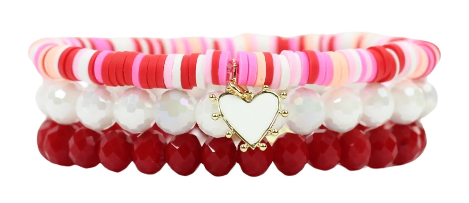 The Be Mine Stretchy Stack sold by Bourbon and Bowties