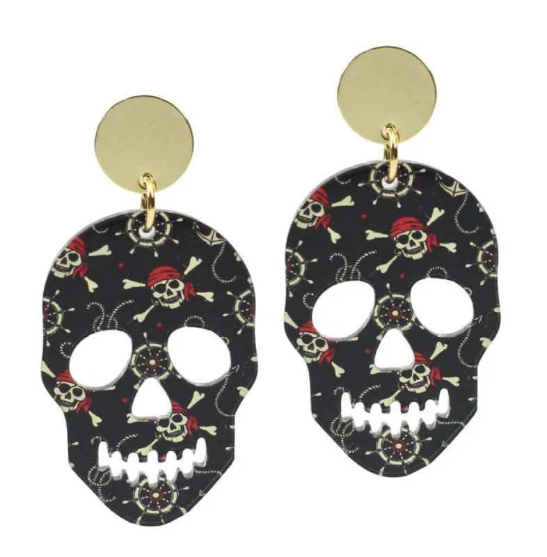 The Gaspy Skull Earring sold by Bourbon and Bowties