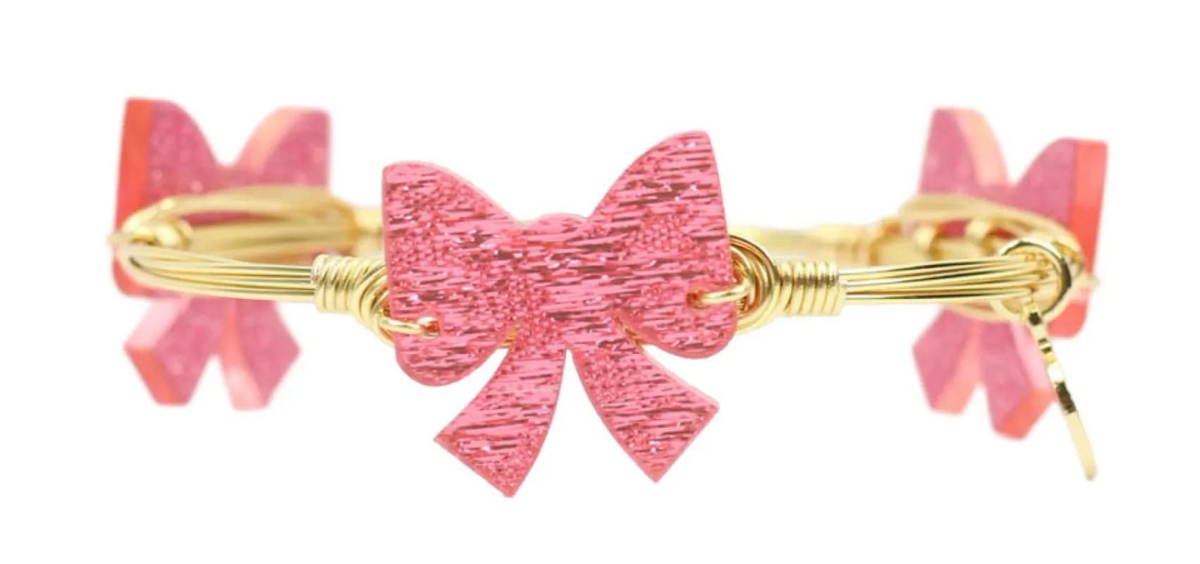 Pink Bow Bangle Bracelet sold by Bourbon and Bowties
