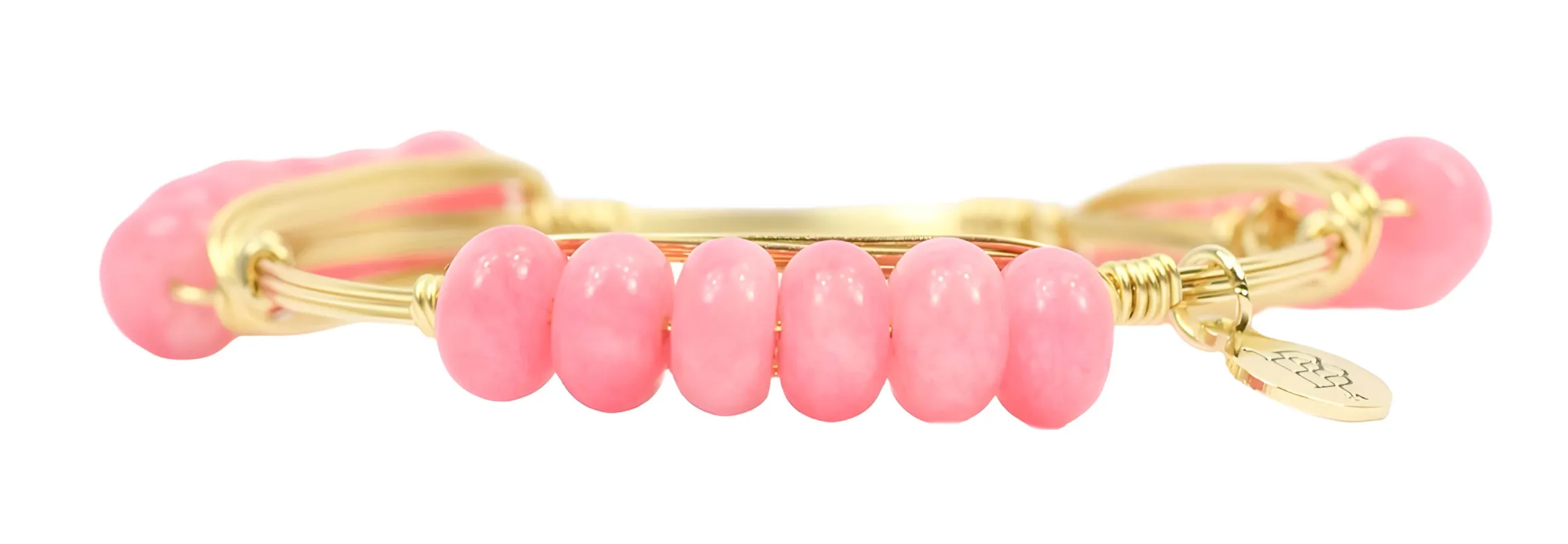 The Strawberry Pink Bangle Bracelet sold by Bourbon and Bowties