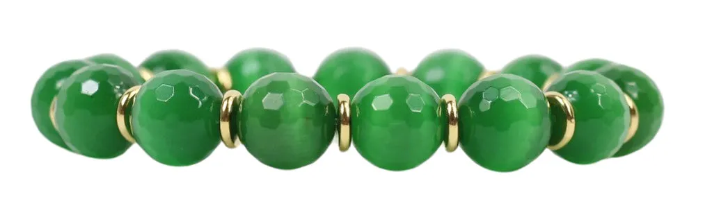 Kendley Stretch Bracelet - Green Cat's Eye sold by Bourbon and Bowties