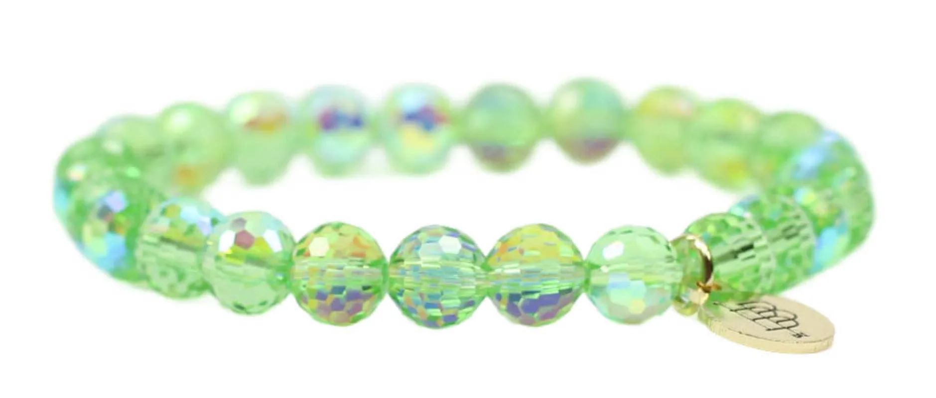 Stacker Stretch Bracelet - Light Green Sparkle sold by Bourbon and Bowties