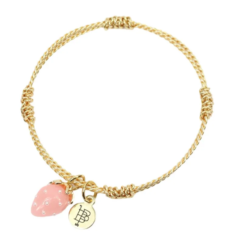 Twisted Wire Bangle Stacker - Strawberry sold by Bourbon and Bowties