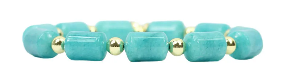 Shelby Stretch Bracelet - Turquoise Barrel sold by Bourbon and Bowties