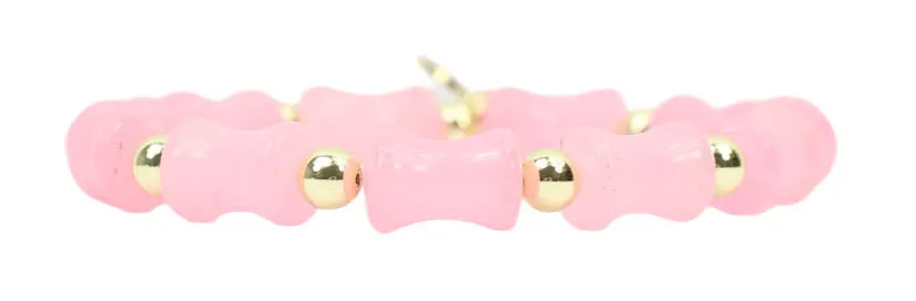 Shelby Stretch Bracelet - Pink Bamboo sold by Bourbon and Bowties