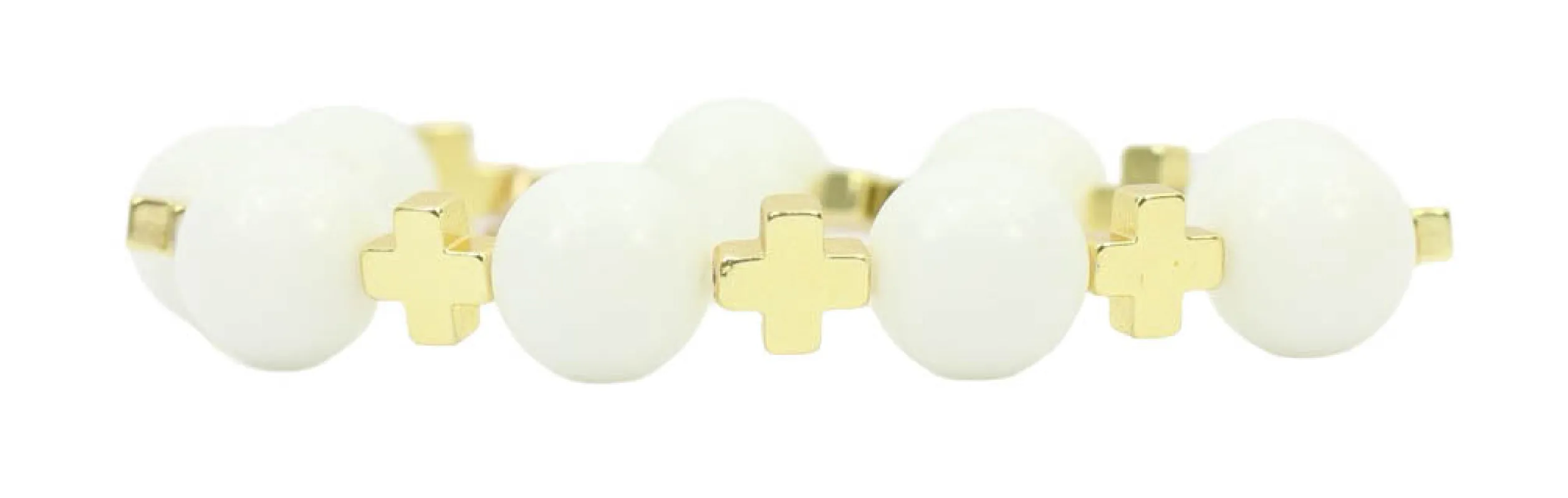 Kendley - White + Gold Cross sold by Bourbon and Bowties