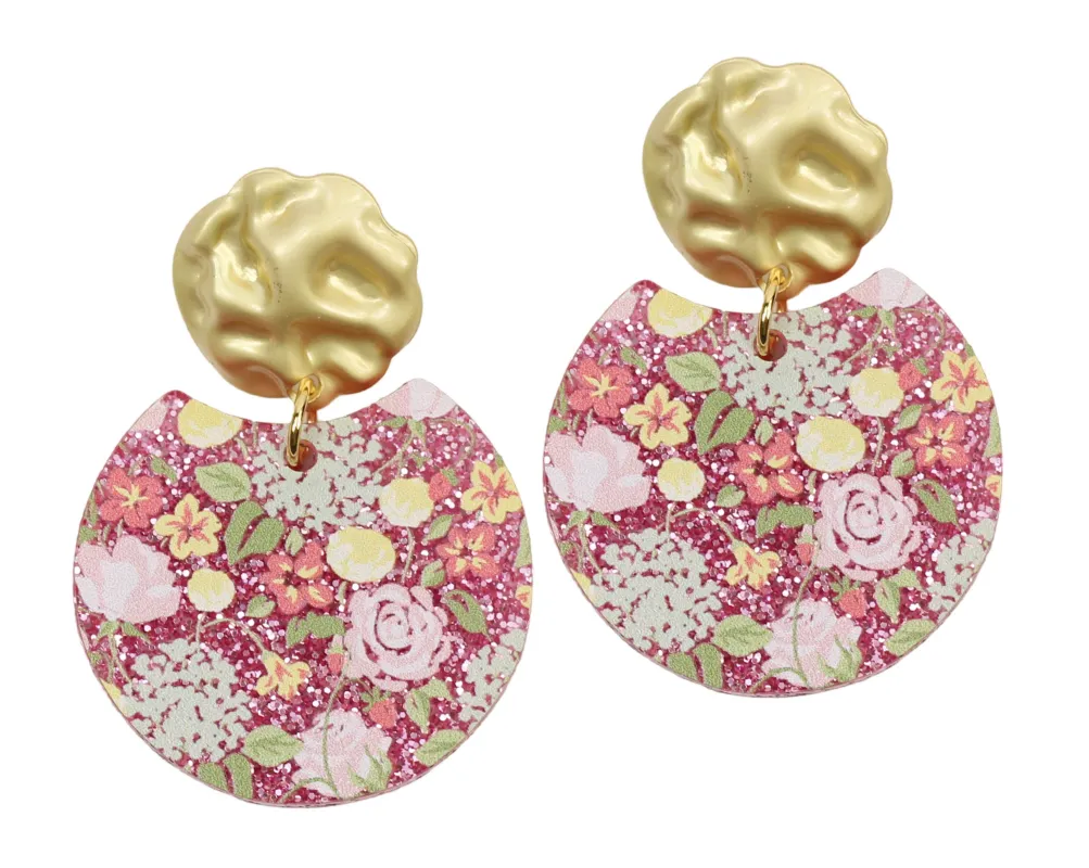 The Oakley Earring - Floral sold by Bourbon and Bowties