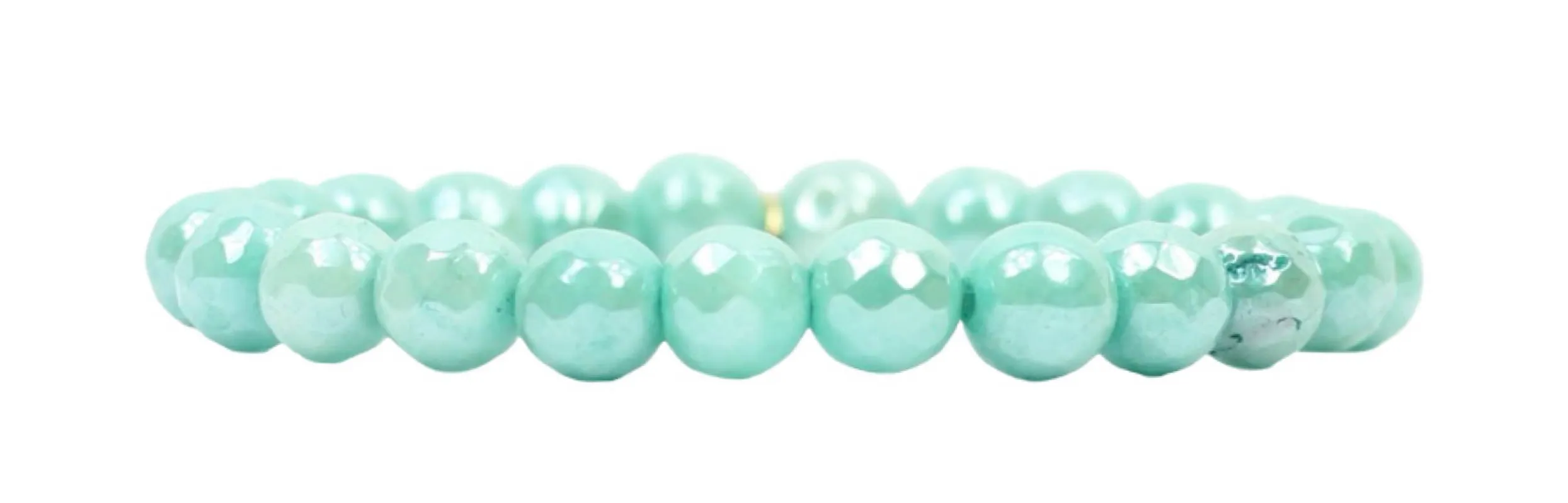 Stacker Stretch Bracelet - Aquamarine Sparkle sold by Bourbon and Bowties