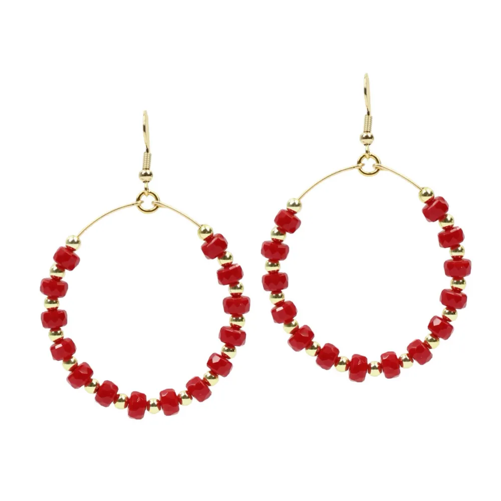 The Chloe Earring - Mini Red Slice sold by Bourbon and Bowties