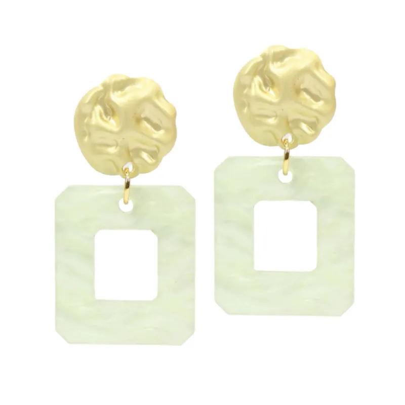 The Suzie Earring - Mint Green Pearl sold by Bourbon and Bowties