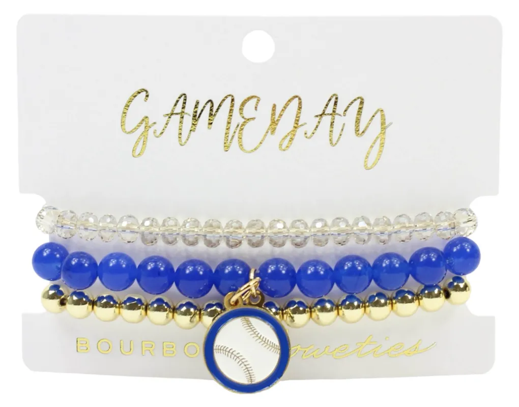 Baseball Stretchy Stack - Royal Blue sold by Bourbon and Bowties
