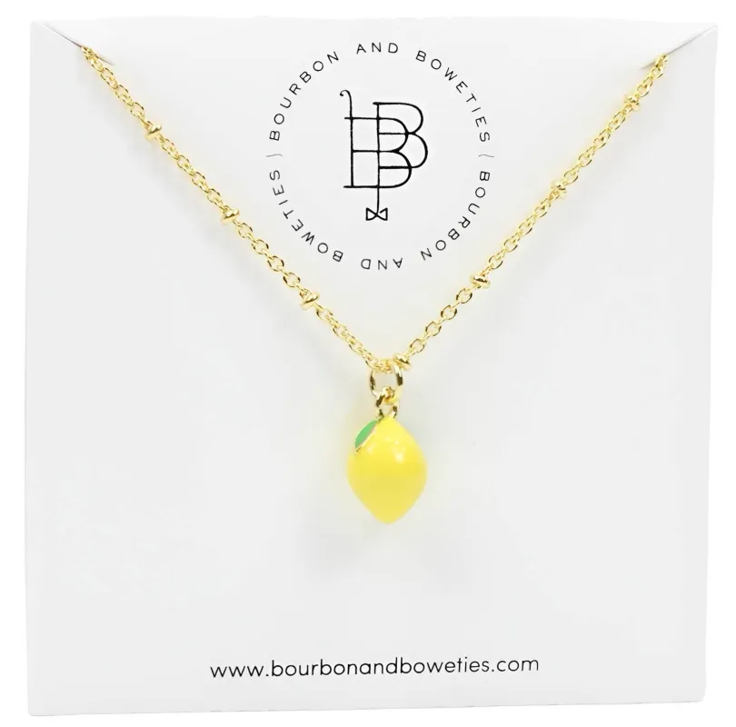 The Lemon Necklace sold by Bourbon and Bowties