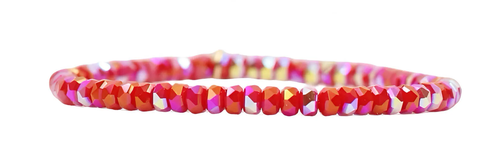 Stacker Stretch Bracelet - Micro Red Sparkle sold by Bourbon and Bowties