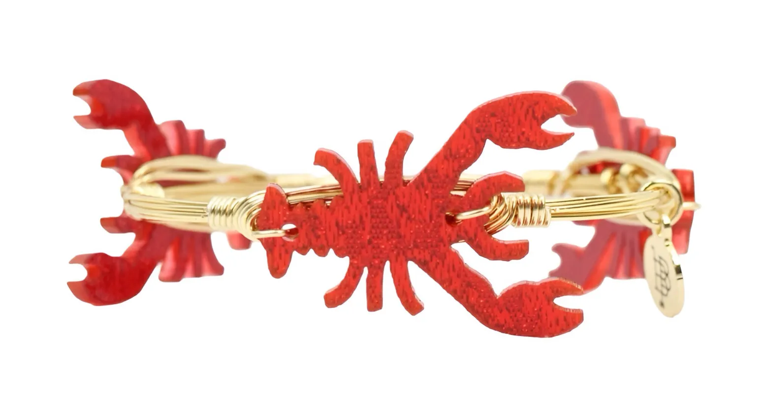 The Lobster Bangle Bracelet sold by Bourbon and Bowties