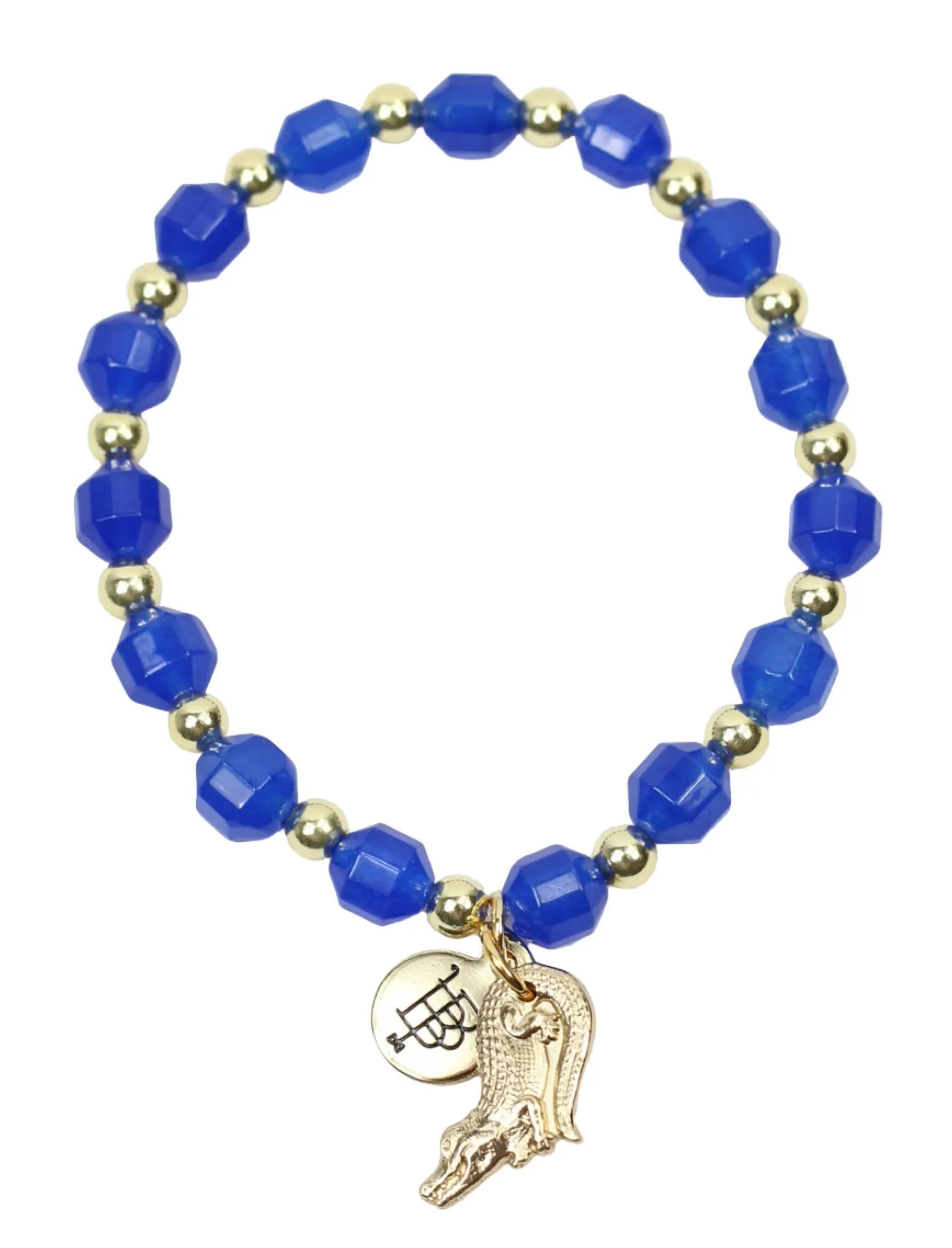 Annie Stacker Bracelet - Royal Blue with Gator Charm sold by Bourbon and Bowties