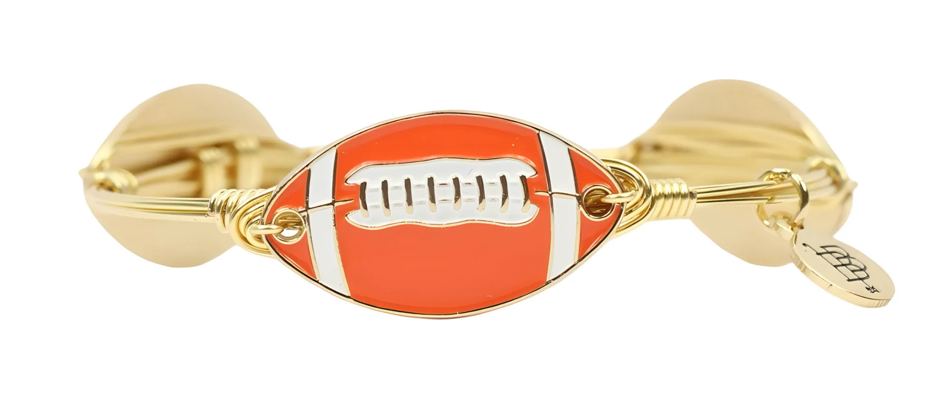 The Football Bangle Bracelet - Gator Orange sold by Bourbon and Bowties