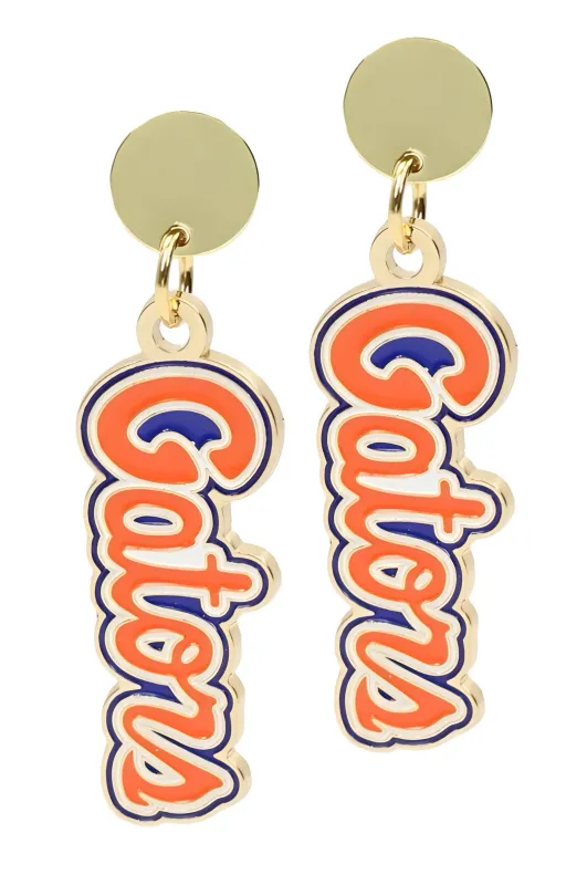 Florida Gators Script Earring sold by Bourbon and Bowties