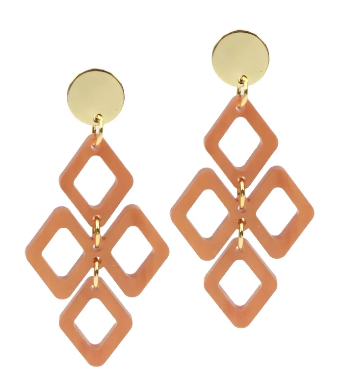 The Alexa Earring - Pumpkin Swirl sold by Bourbon and Bowties