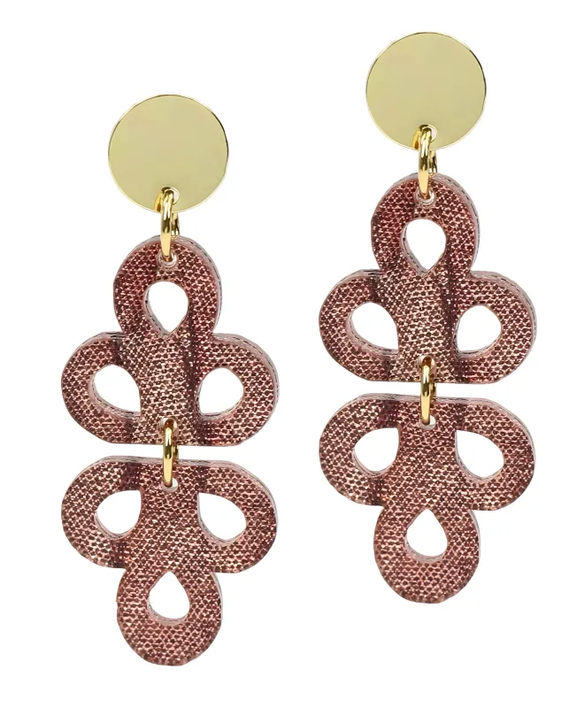 The Pippa Earring - Cranberry Shimmer sold by Bourbon and Bowties