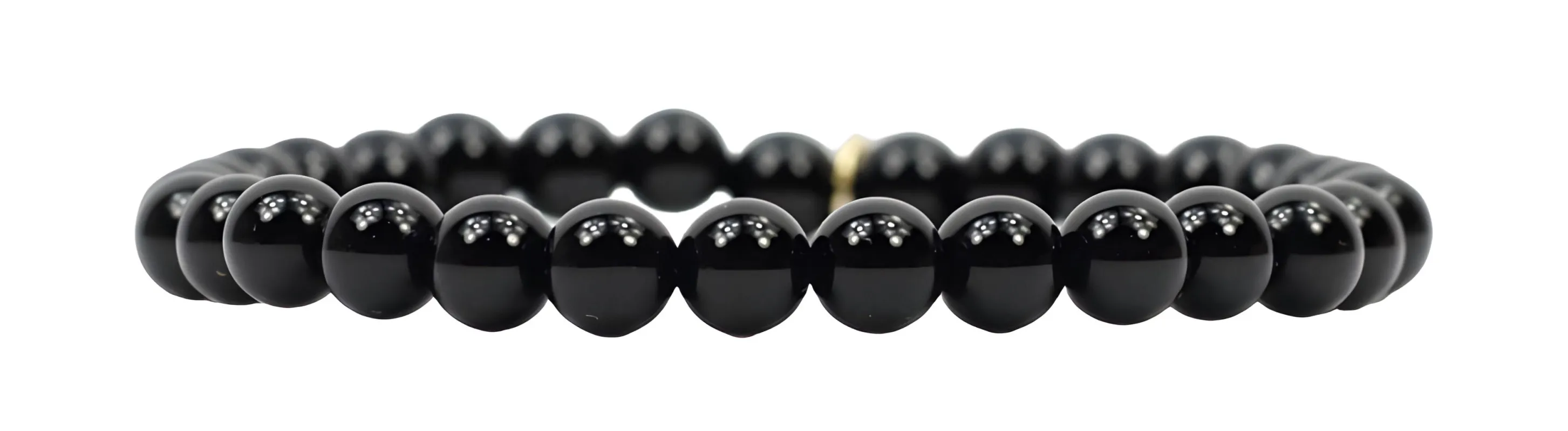 Stacker Stretch Bracelet - Smooth Black sold by Bourbon and Bowties