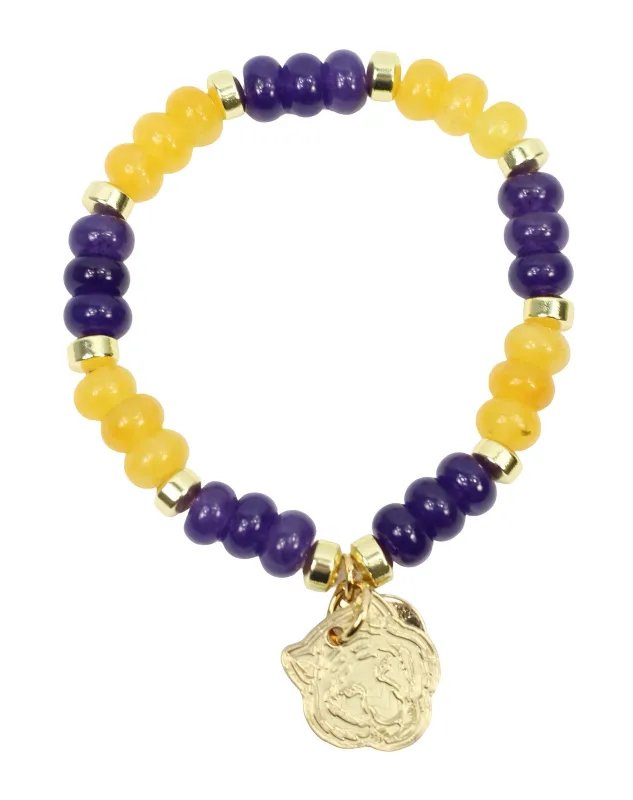 Annie Stacker Bracelet - LSU sold by Bourbon and Bowties
