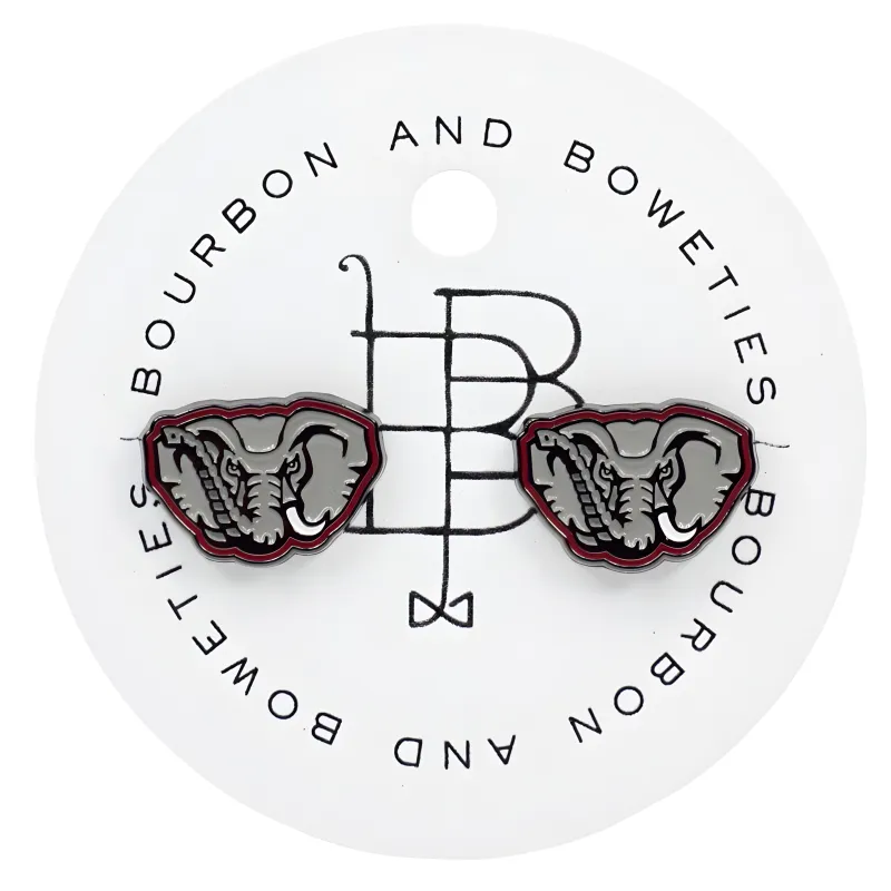 Alabama Mascot Stud Earring sold by Bourbon and Bowties