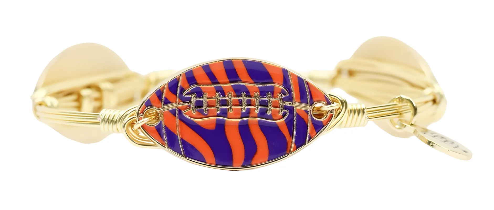 The Football Bangle Bracelet - Tiger Stripe sold by Bourbon and Bowties