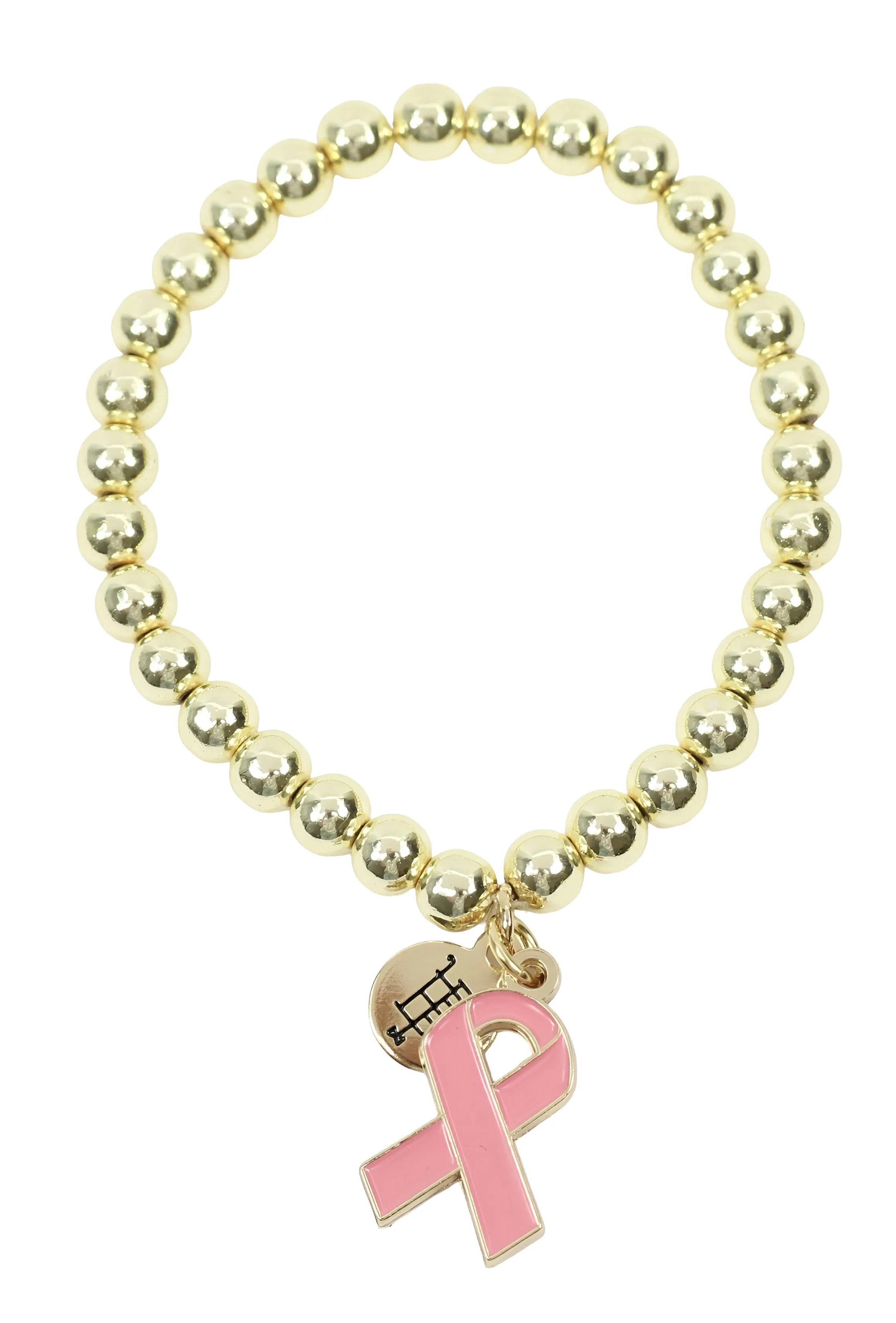 Awareness Ribbon Stacker Bracelet - Breast Cancer sold by Bourbon and Bowties